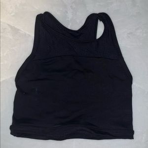 Yellowberry fitted black athletic tank top